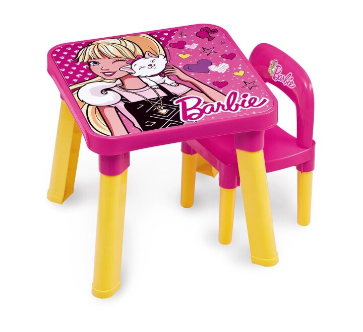 Jogo de mesa c/ quatro cadeiras p boneca Barbie
